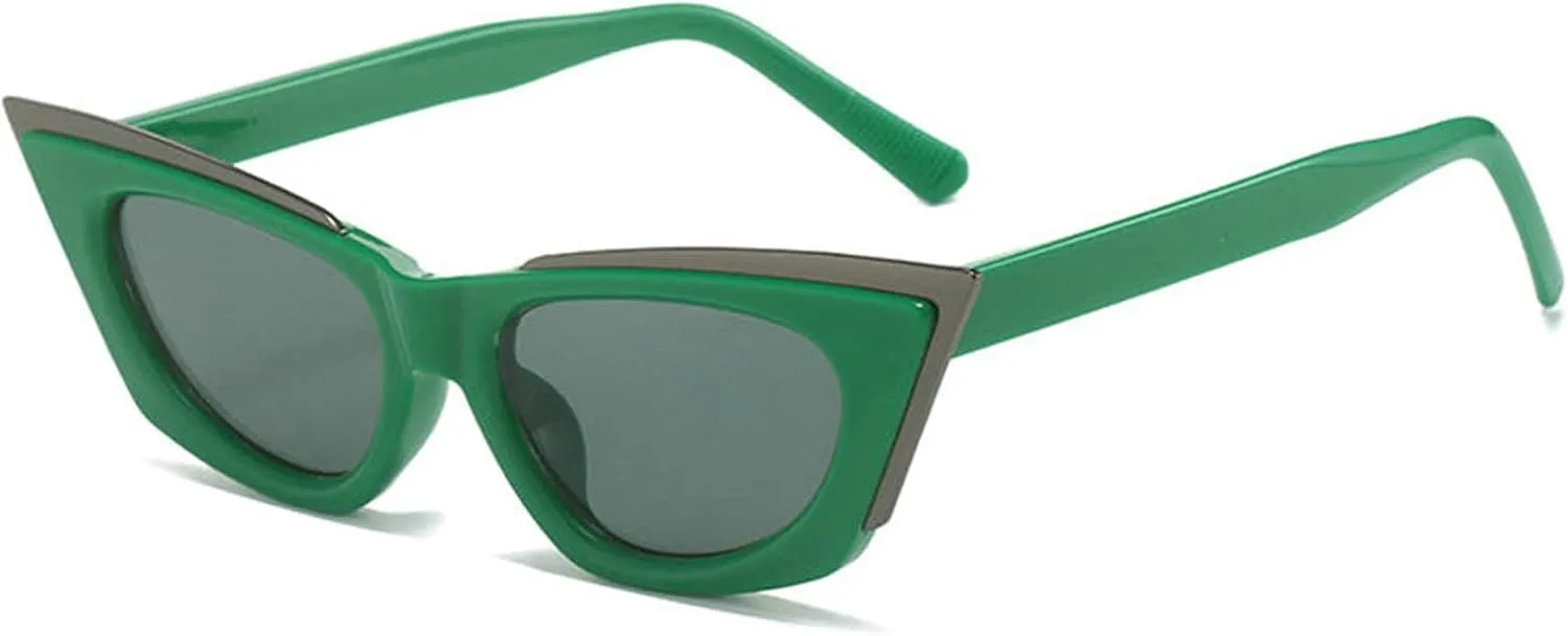 willochra Women Cat Eye Sunglasses Luxury Vintage Green Sun Glasses Male Female Outdoor Travel Goggle Shades UV400 F27