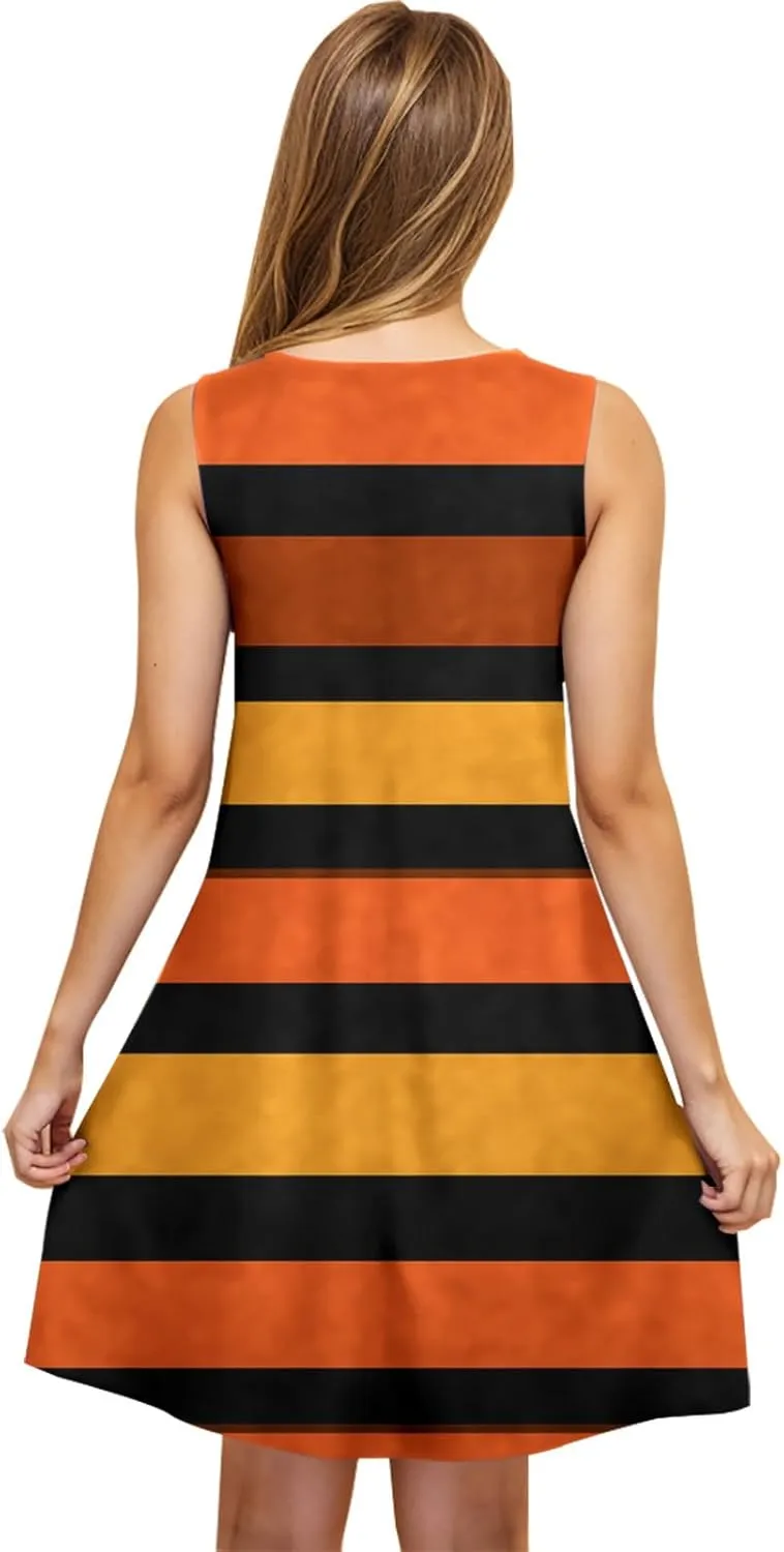 Womens Sleeveless Summer Dresses Swing Dress Aline Mini Dress Vacation Beach Dress Casual Dress