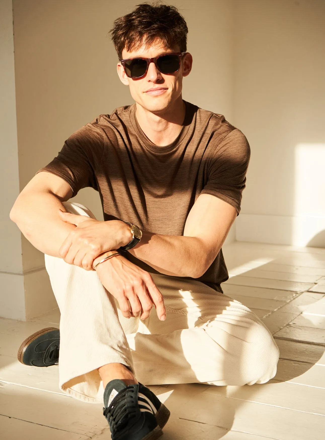 ZQ Merino Wool Jersey Tan stripe Neem T